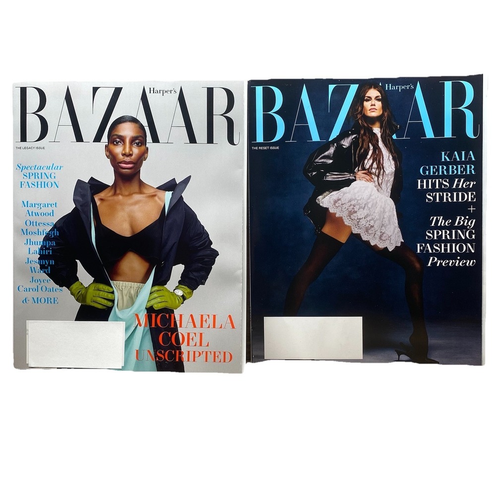 Harper's Bazaar Magazine Lot 2 Issues Winter Spring 2026 womens fashion